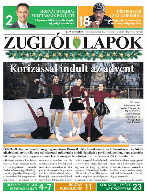 Zuglói Lapok újság, XIV. kerületi ingyenes terjesztésű önkormányzati újság