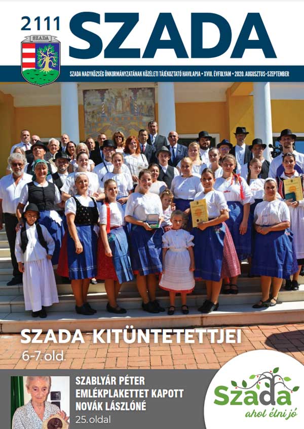 Szada2111 - Szada Önkormányzatának havonta megjelenő tájékoztató újságja